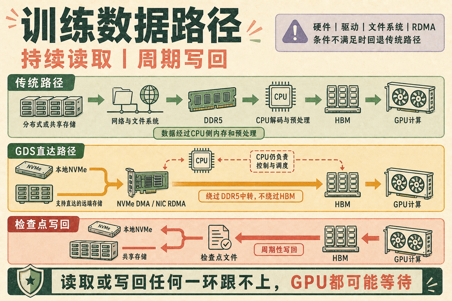 训练数据进入GPU的两条路径